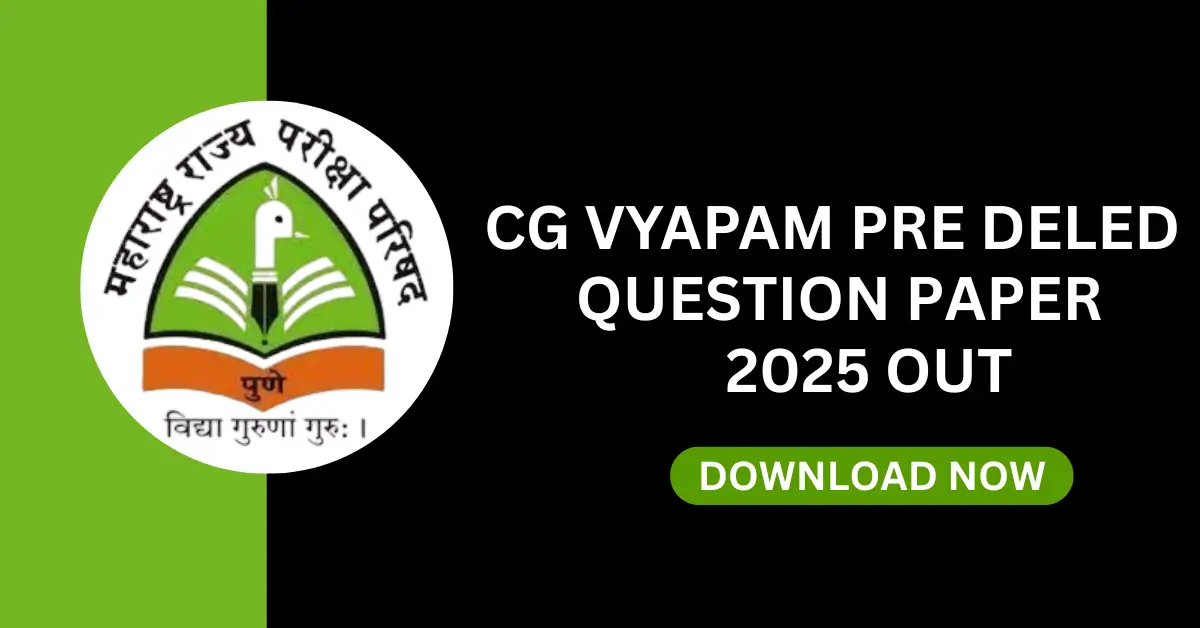 CG Vyapam Pre DELED Question Paper 2025
