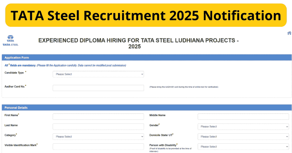 Tata Steel Recruitment 2025