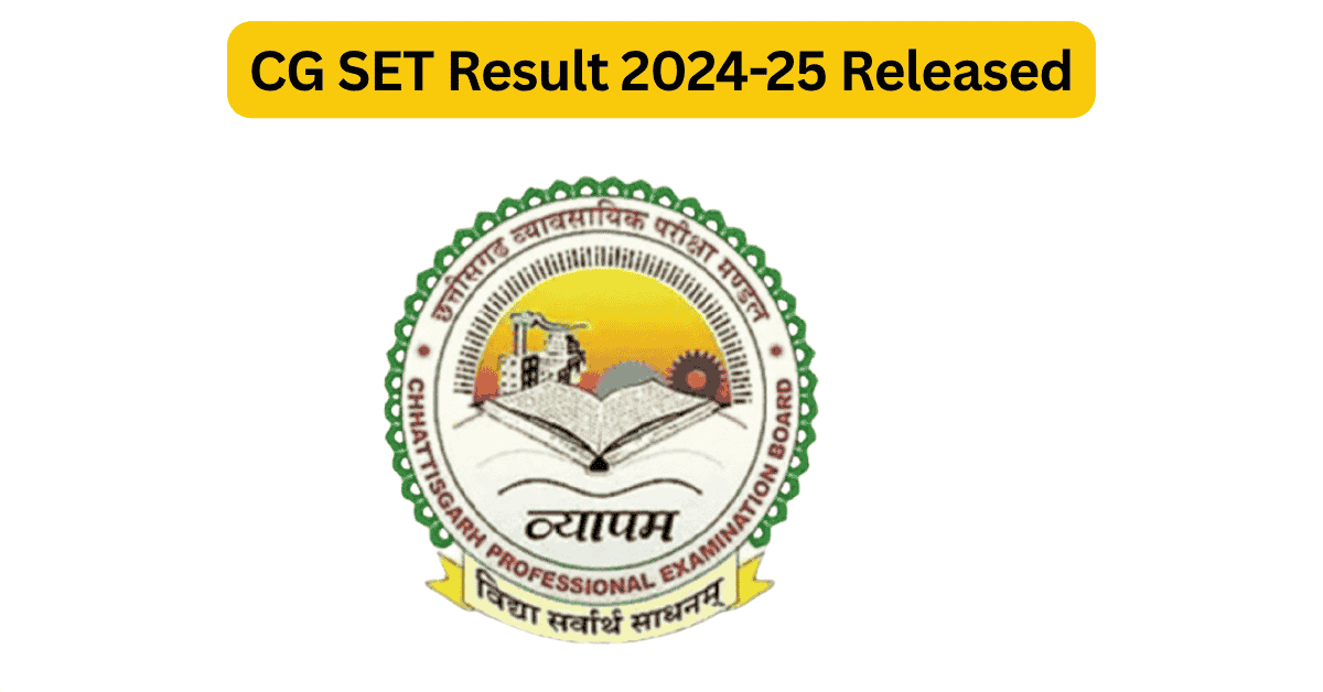 CG SET Result 2024