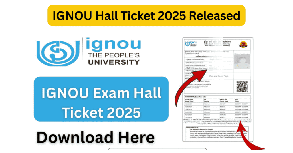 IGNOU Exam Hall Ticket 2025