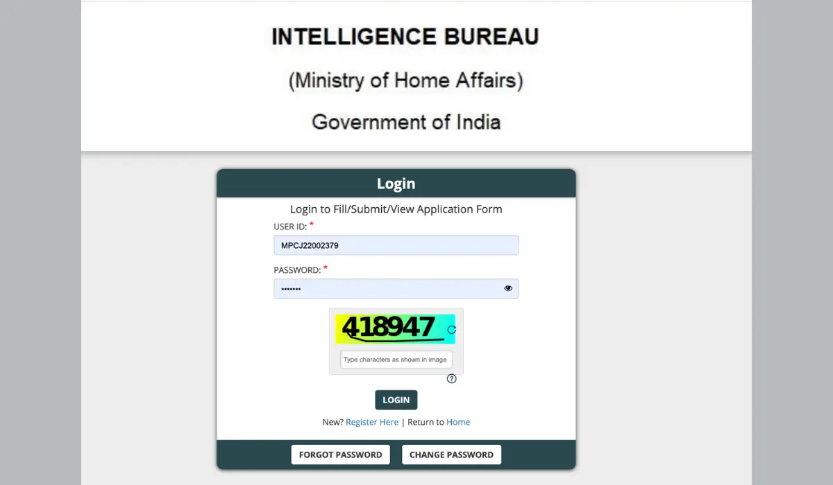 Intelligence Bureau Admit Card