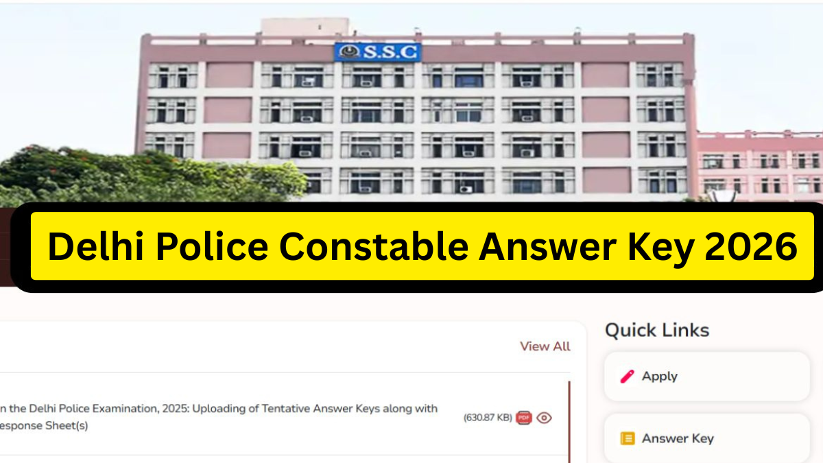 Delhi Police Constable Answer Key 2026