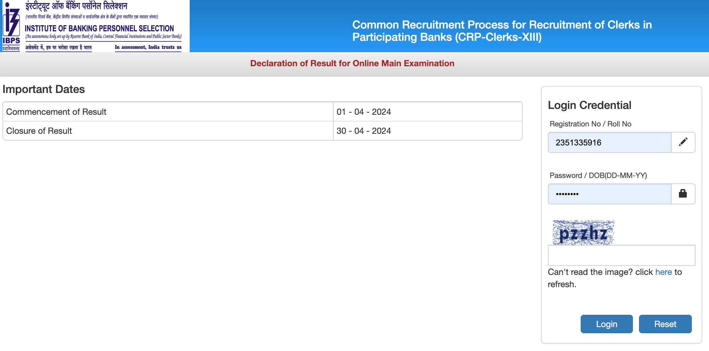 IBPS Clerk Mains Result 2025
